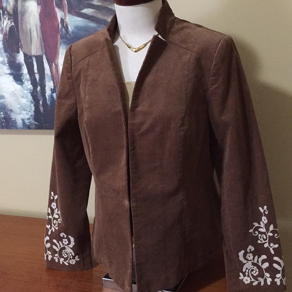 Madison Studio Jackets & Blazers - Madison Studio Fine Courderoy Dk Tan Jacket Sz 16